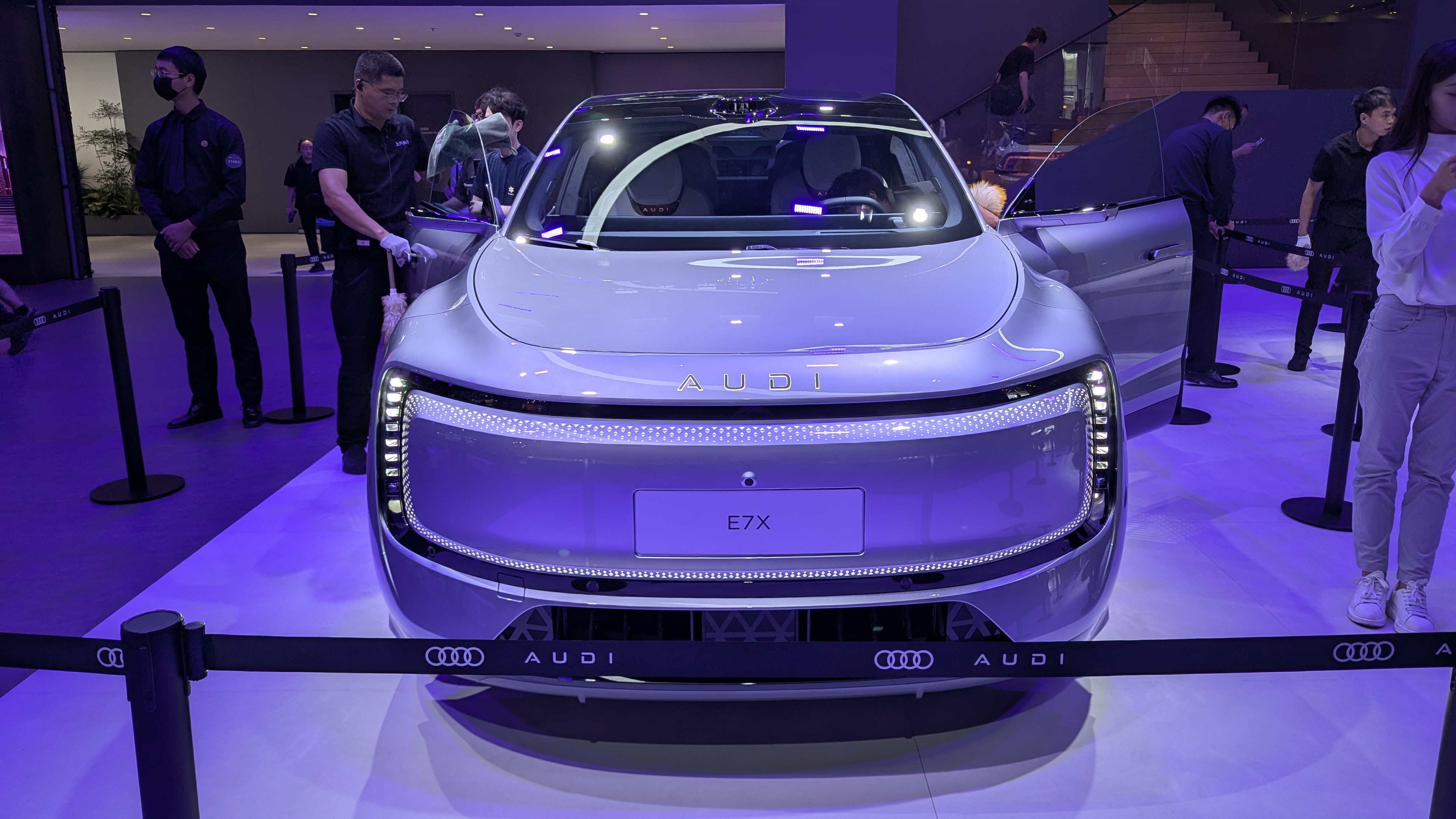 AUDI E7X electric SUV front view at Chengdu Motor Show 2026