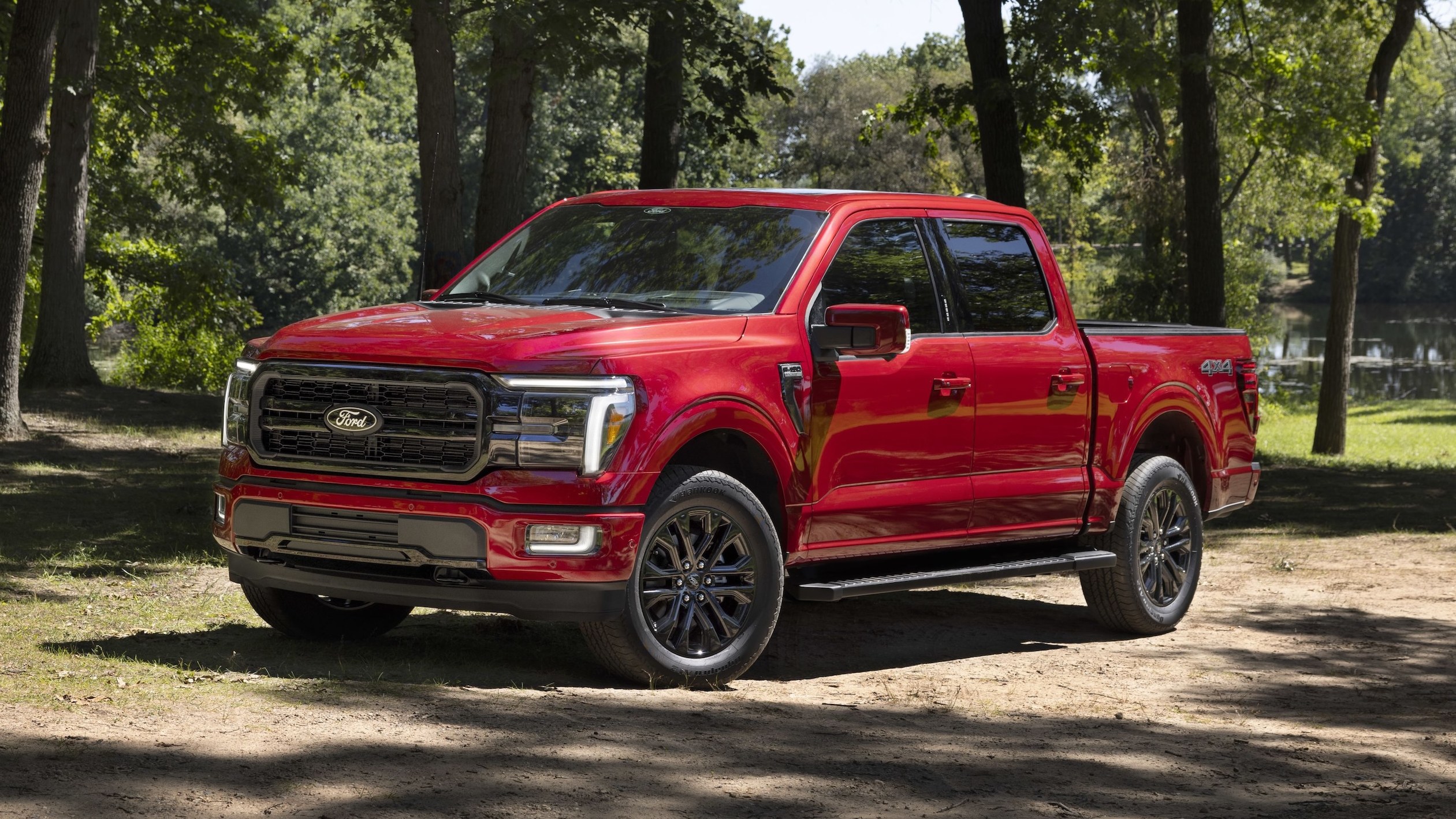 2024 Ford F-150 Lariat SuperCrew pickup, front three-quarter view