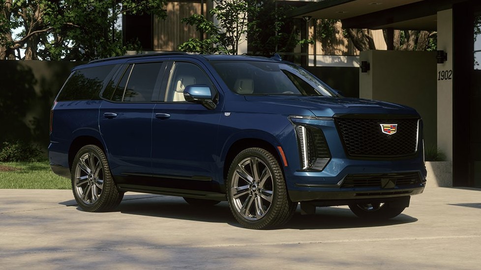 2027 Cadillac Escalade front three-quarter view
