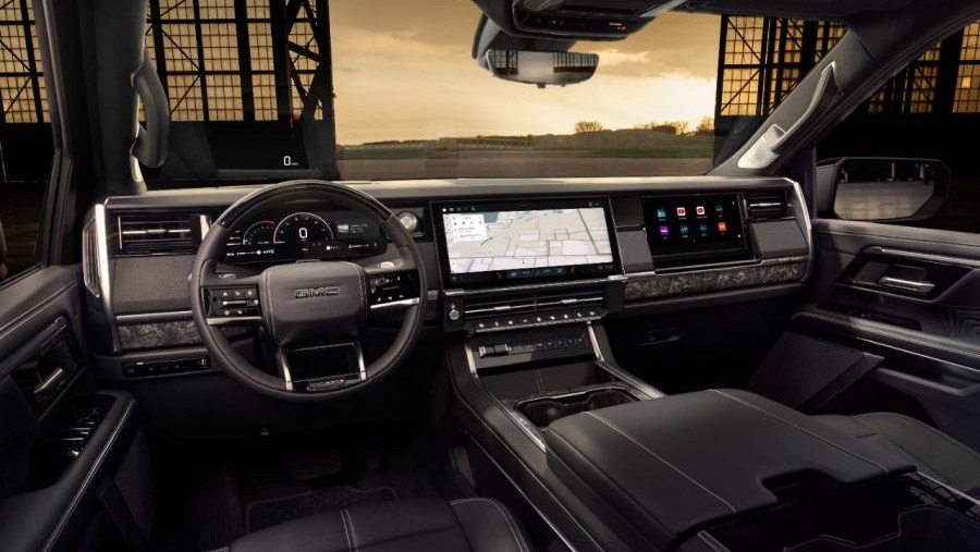 2027 GMC Sierra Denali Ultimate interior with GM's new user interface
