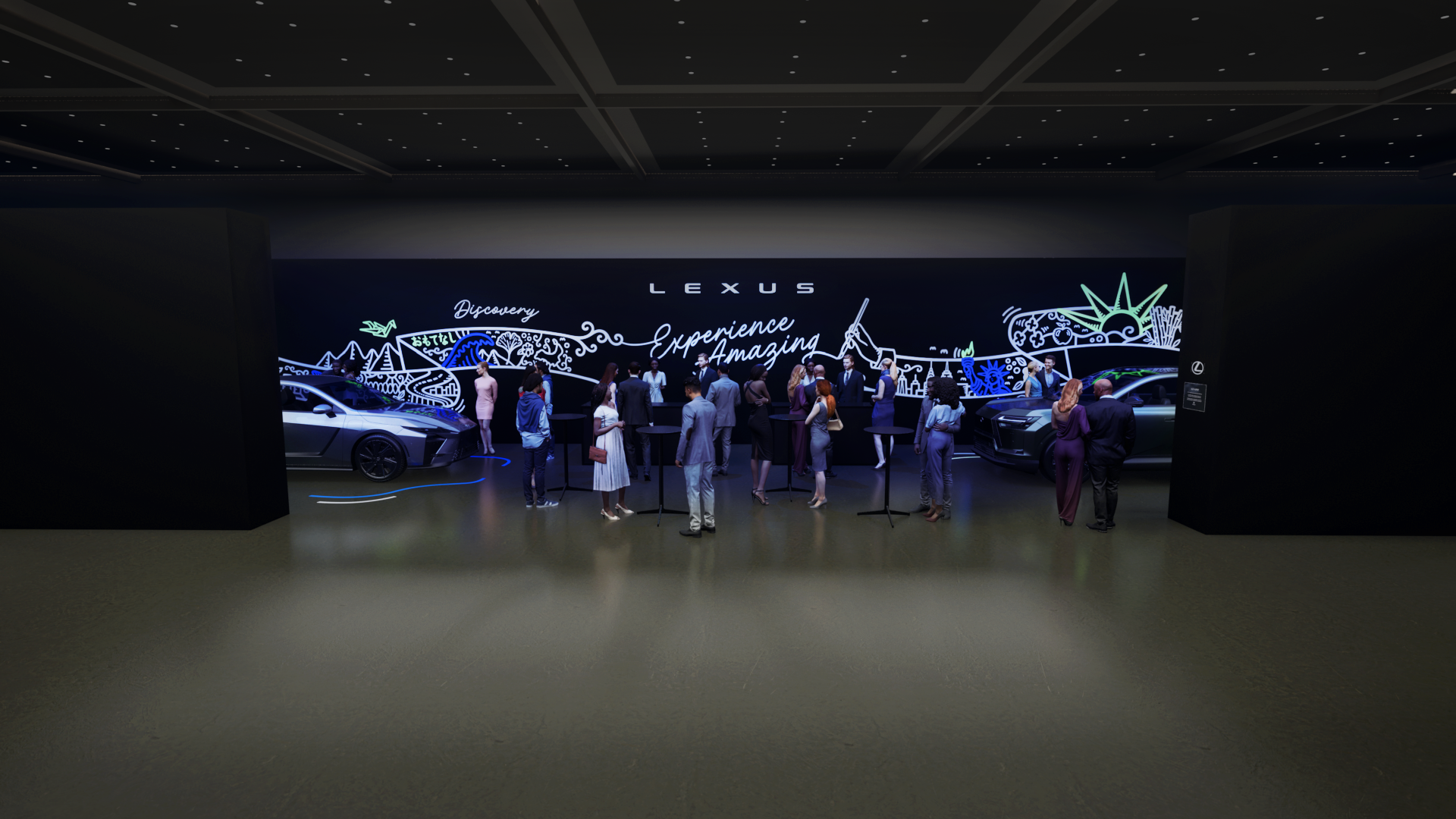 Rendering of the Lexus installation at The Armory Show in New York