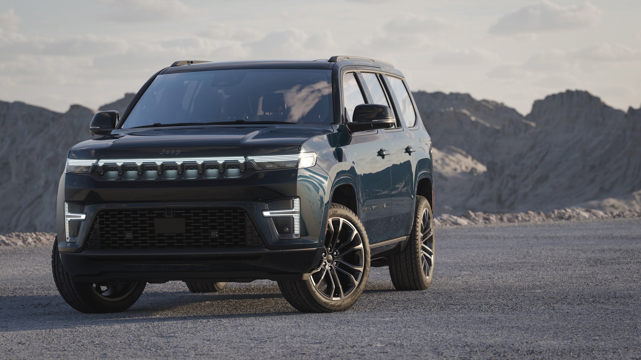 2026 Jeep Grand Wagoneer in front three-quarter view