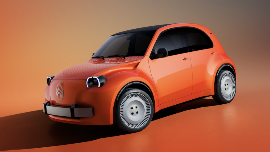 Citroën 2 CV Concept electric car, front three-quarter view
