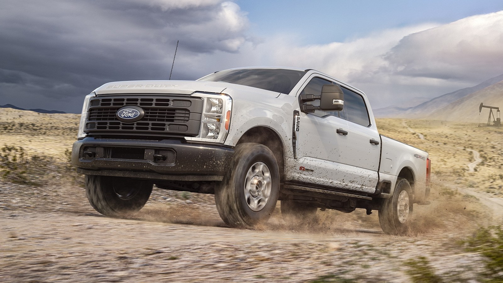 White 2026 Ford F-250 Super Duty XL on a dirt road