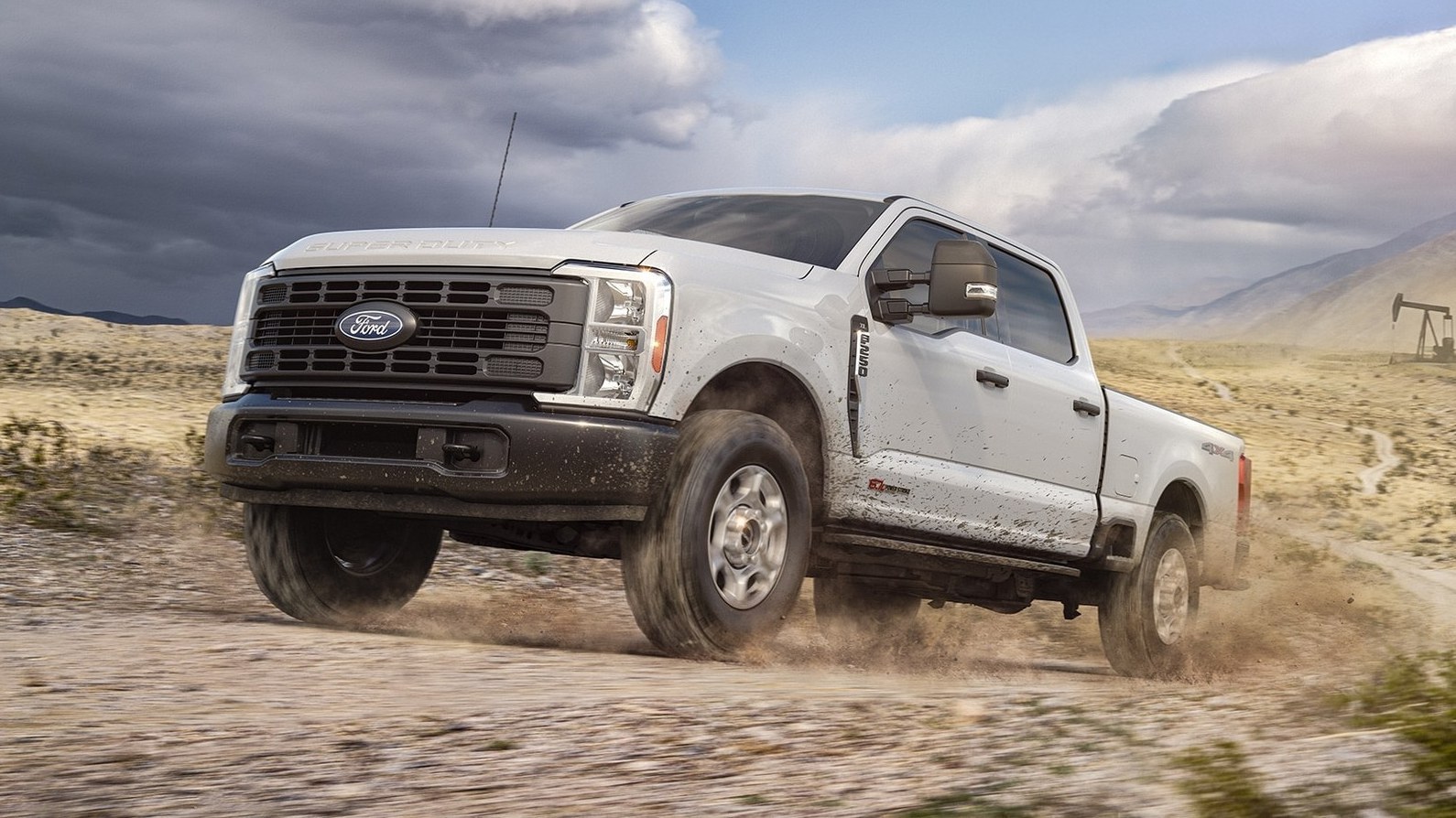 White 2026 Ford F-250 Super Duty XL on a dirt road