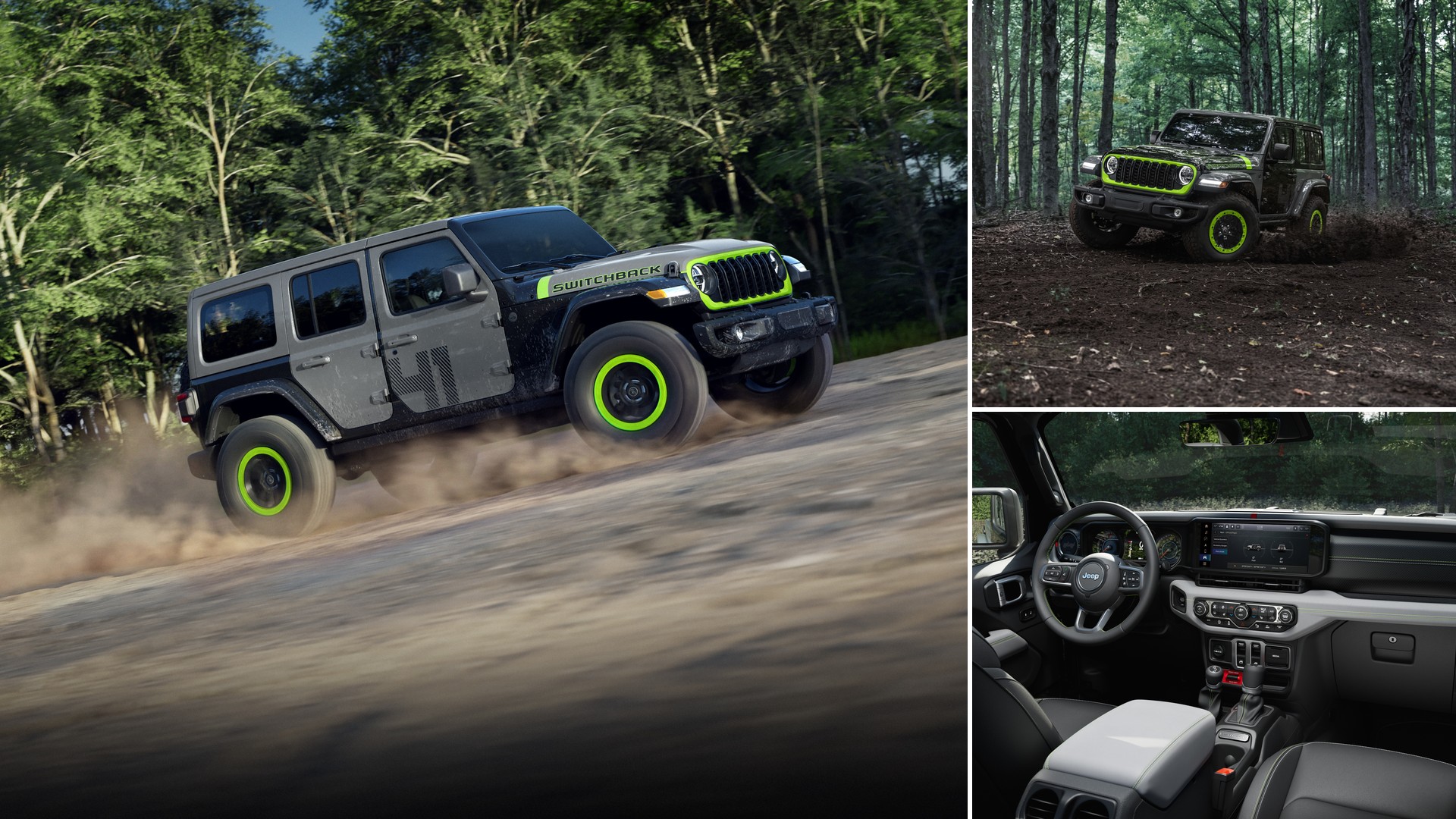 2027 Jeep Wrangler Switchback four-door, two-door and interior