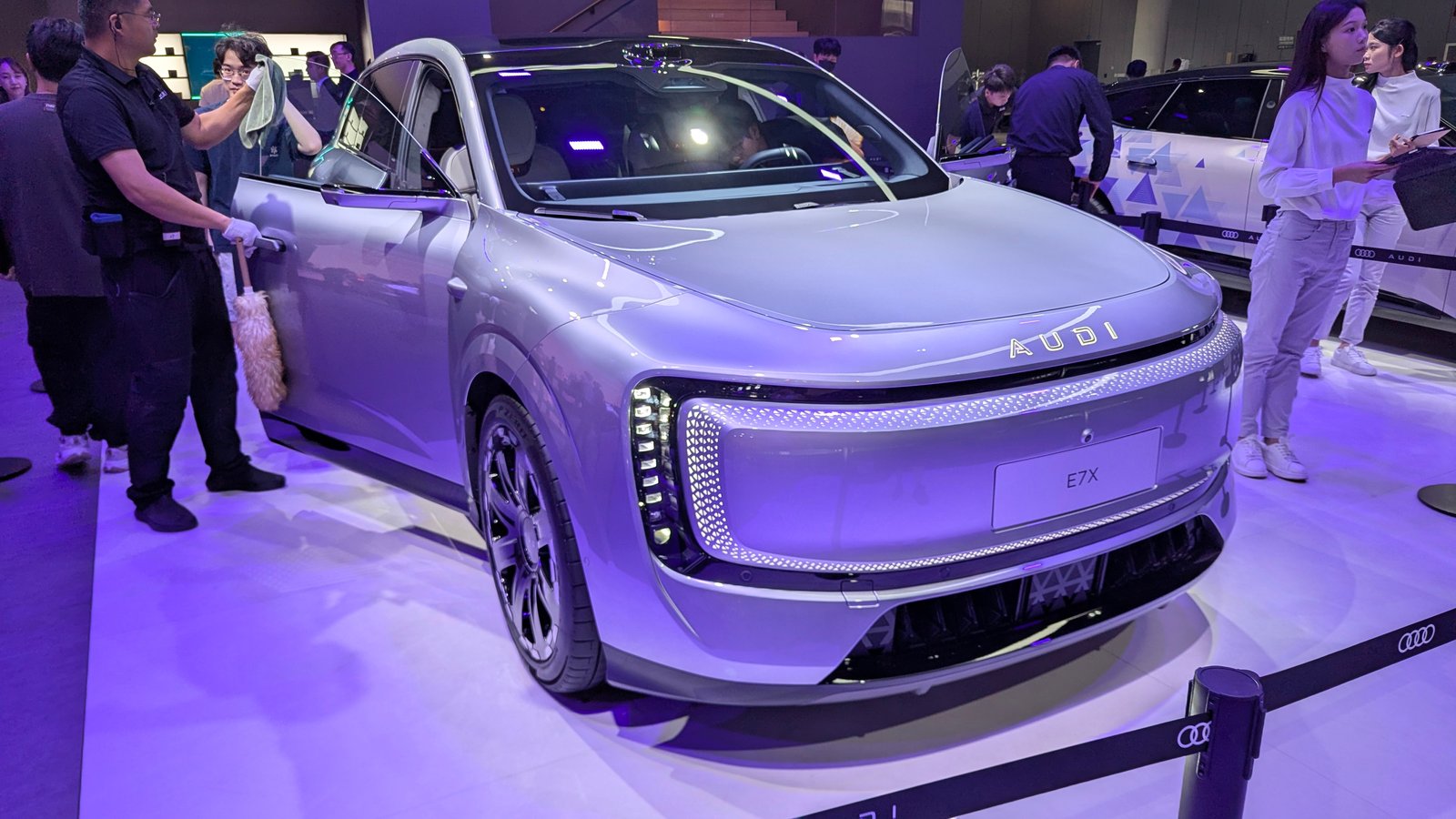 AUDI E7X three-quarter view on SAIC Audi stand in Chengdu