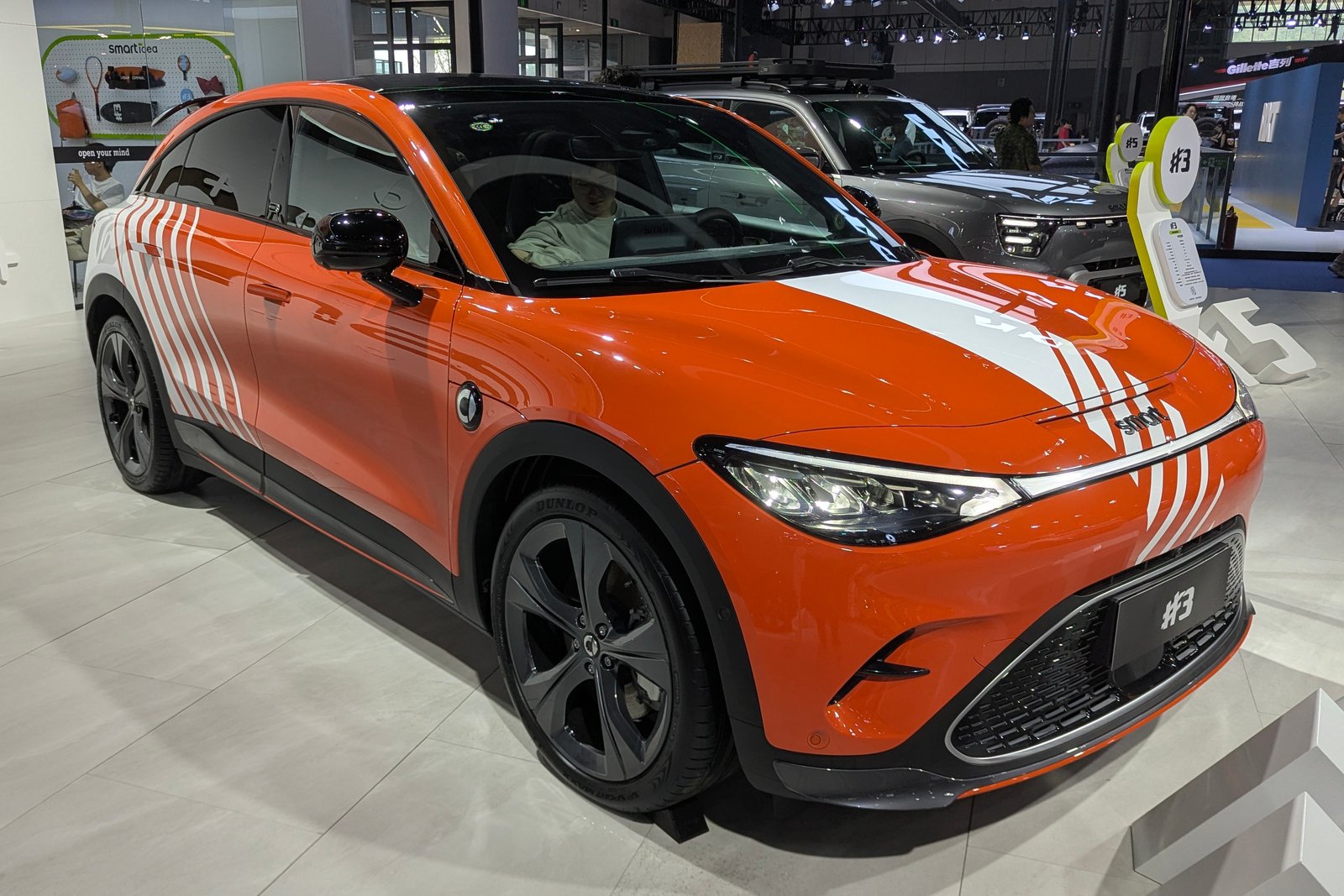 Orange smart #3 with art body kit at Chengdu show