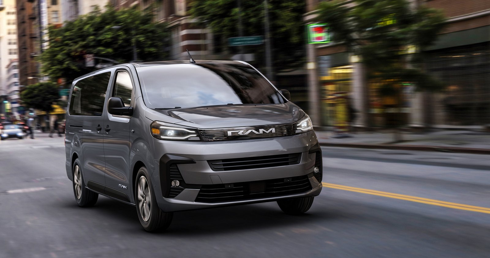 2027 Ram ProMaster City driving on a city street