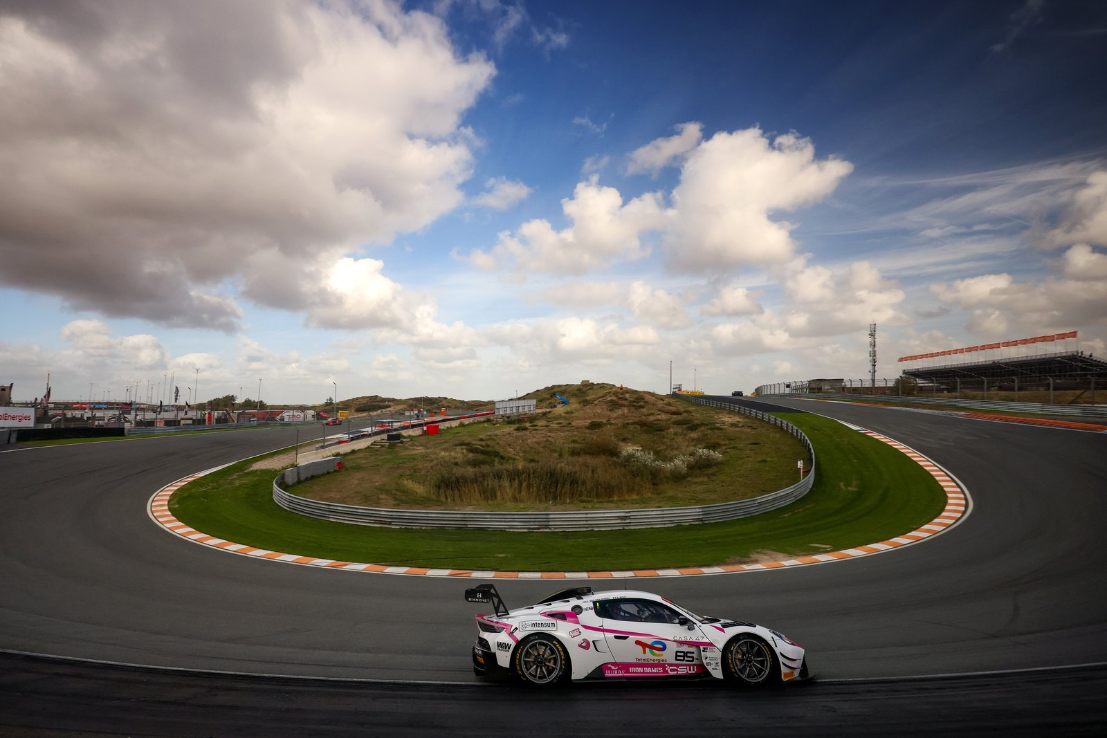 Iron Dames by SP Racing Maserati GT2 on track at Zandvoort