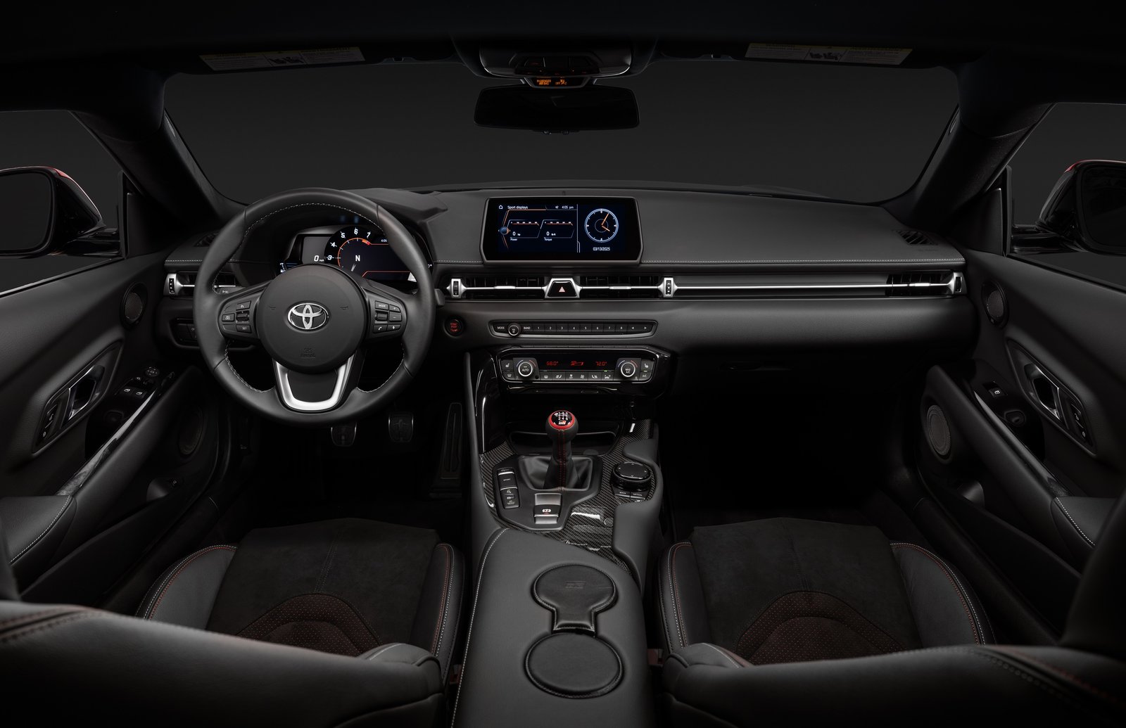 GR Supra MkV Final Edition interior with six-speed manual gearshift