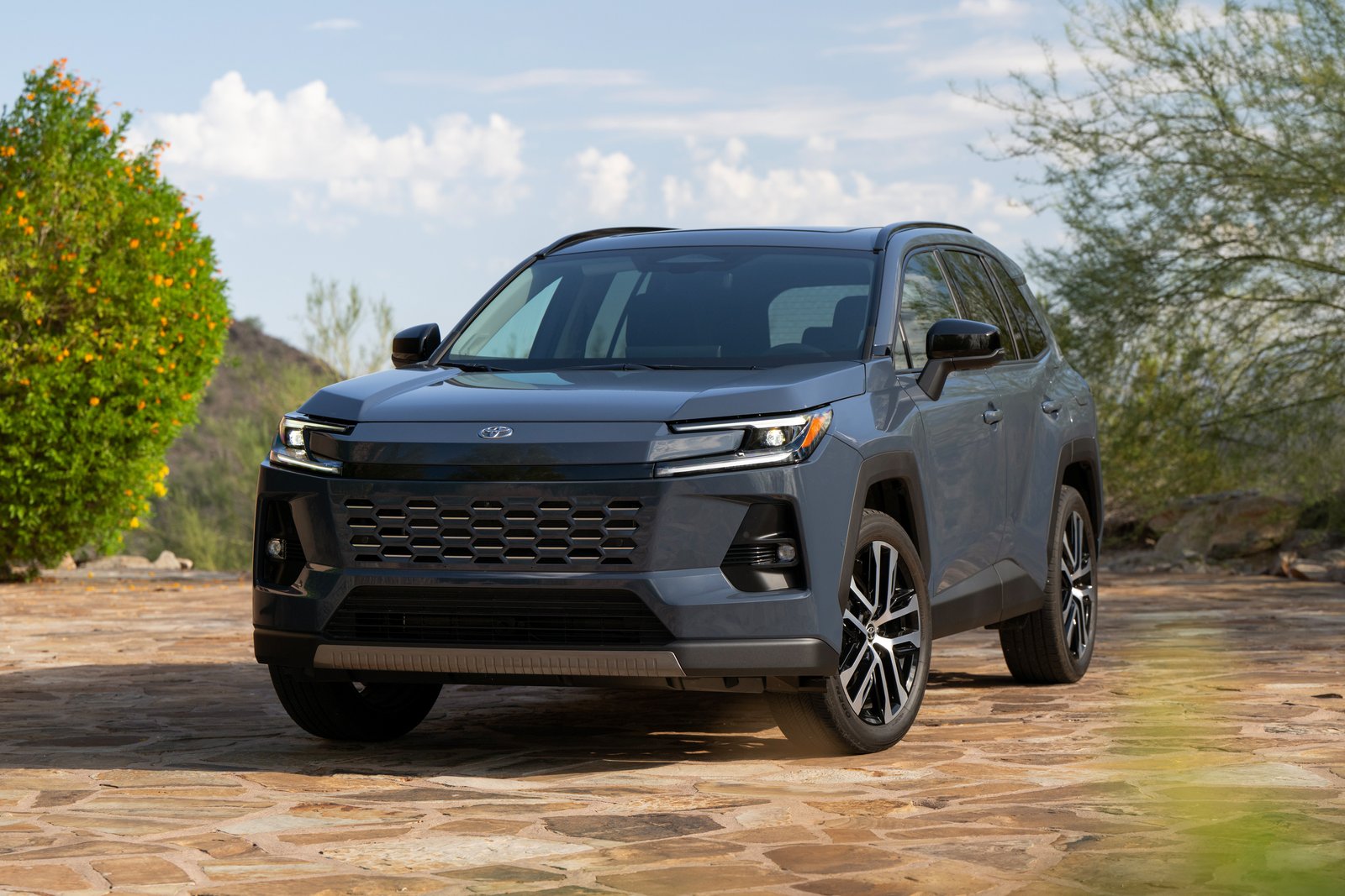 2026 Toyota RAV4 Limited hybrid in Storm Cloud, front view