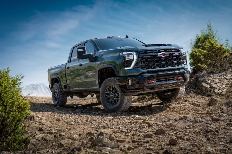 2027 Chevrolet Silverado HD ZR2 preproduction truck on rocky terrain