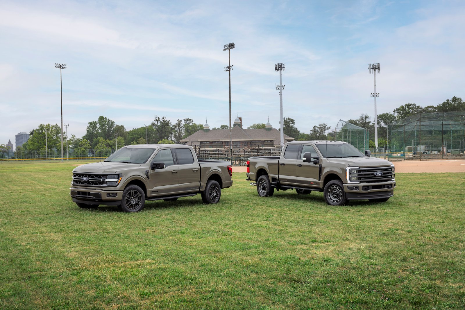 2027 Ford F-150 Carhartt parked beside the Super Duty Carhartt