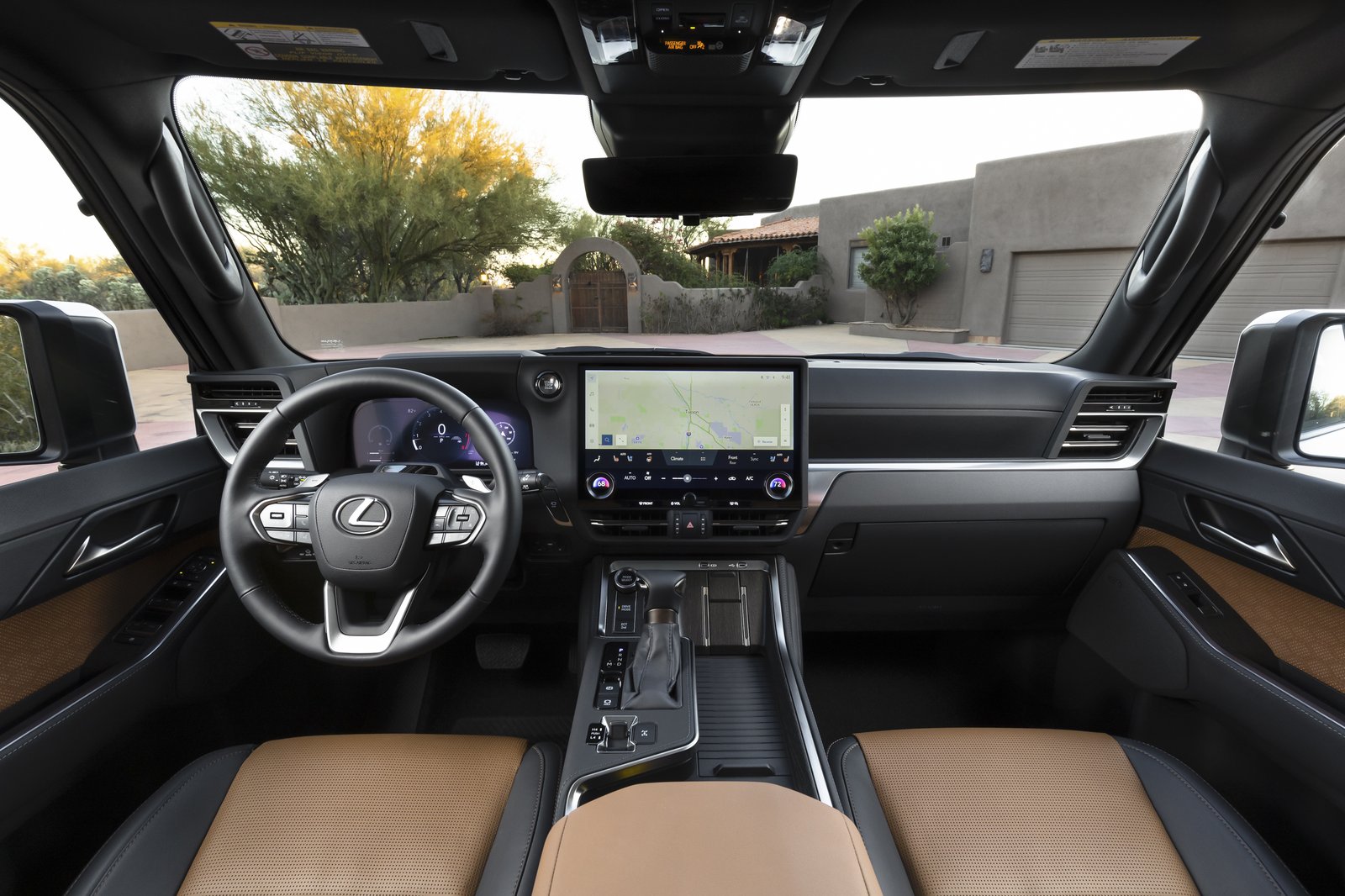 2027 Lexus GX dashboard with 14-inch touchscreen and digital cluster