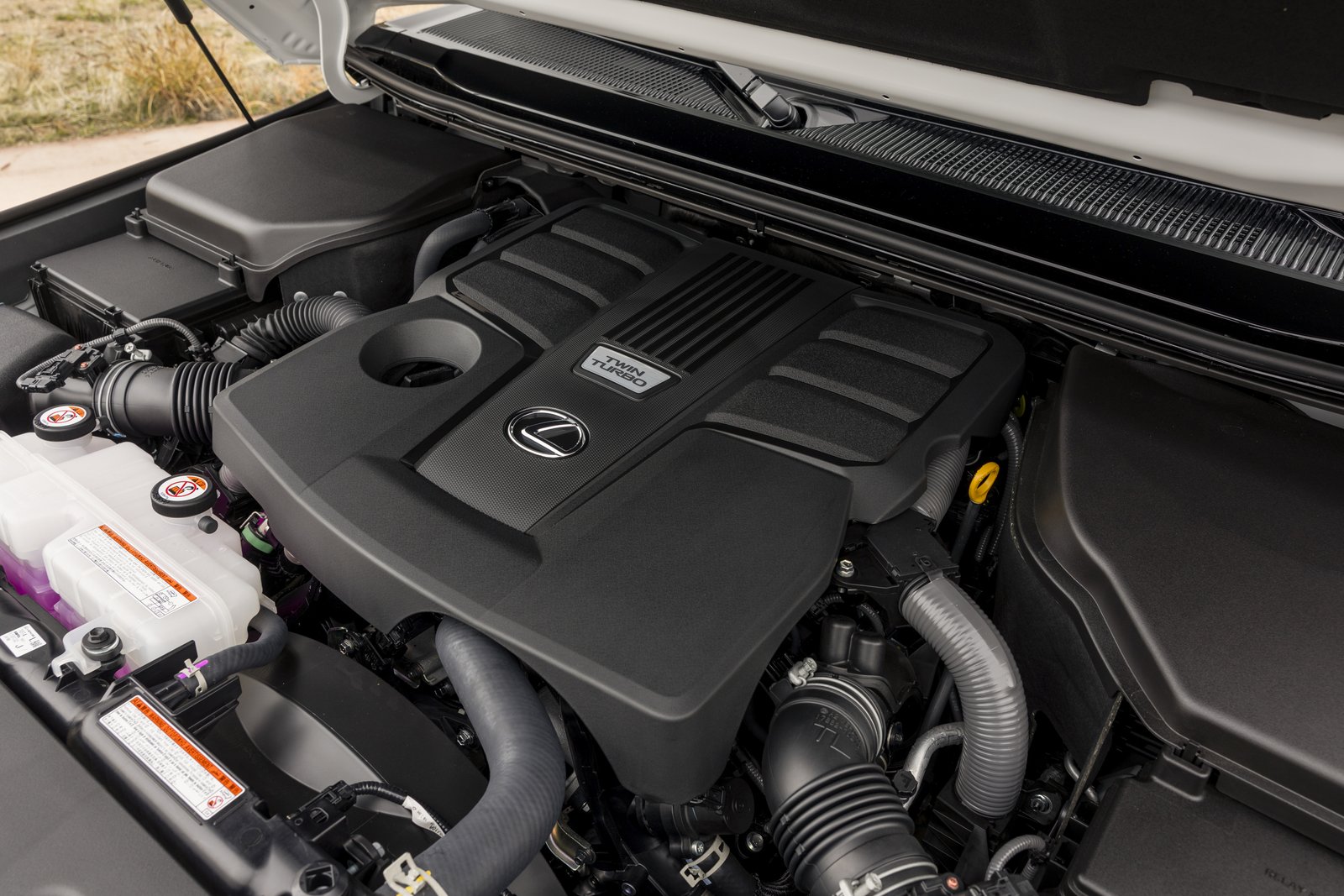 Twin-turbocharged 3.4-liter V6 engine in the 2027 Lexus GX