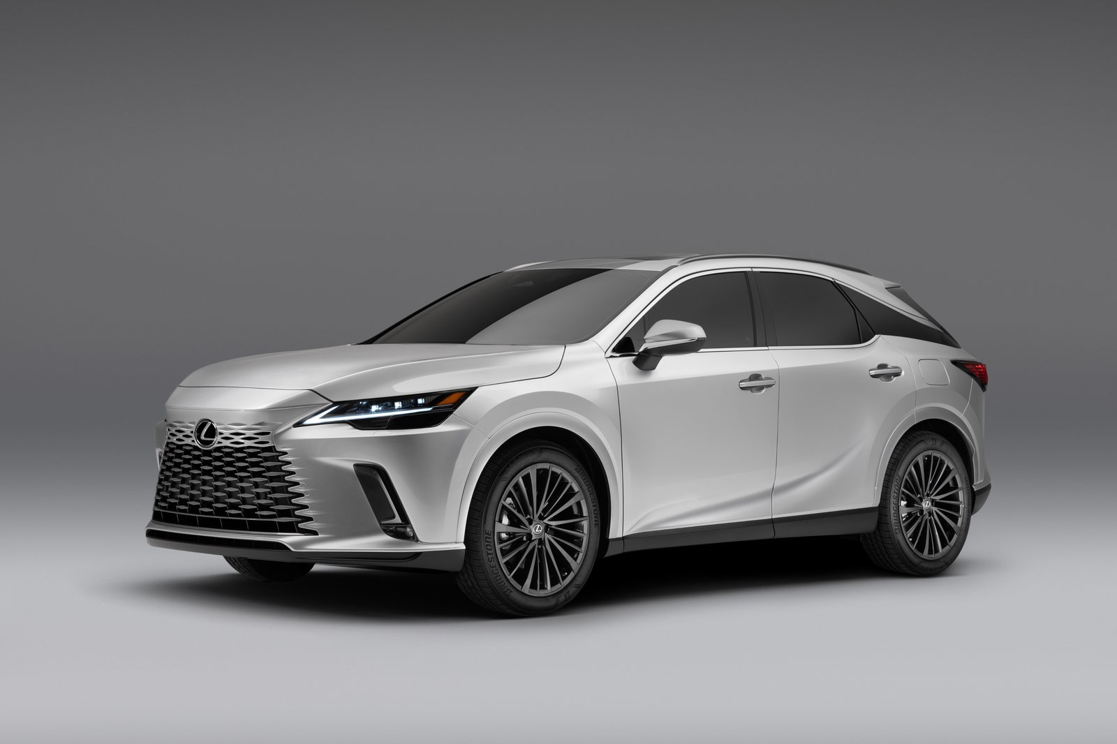 2027 Lexus RX 350 Premium studio shot, front three-quarter view