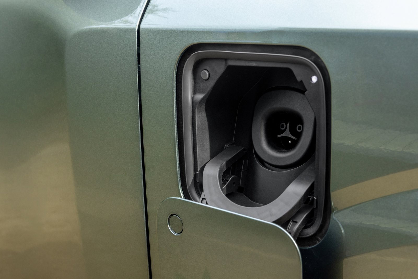 Charging port of the 2027 Lexus TZ with its door open