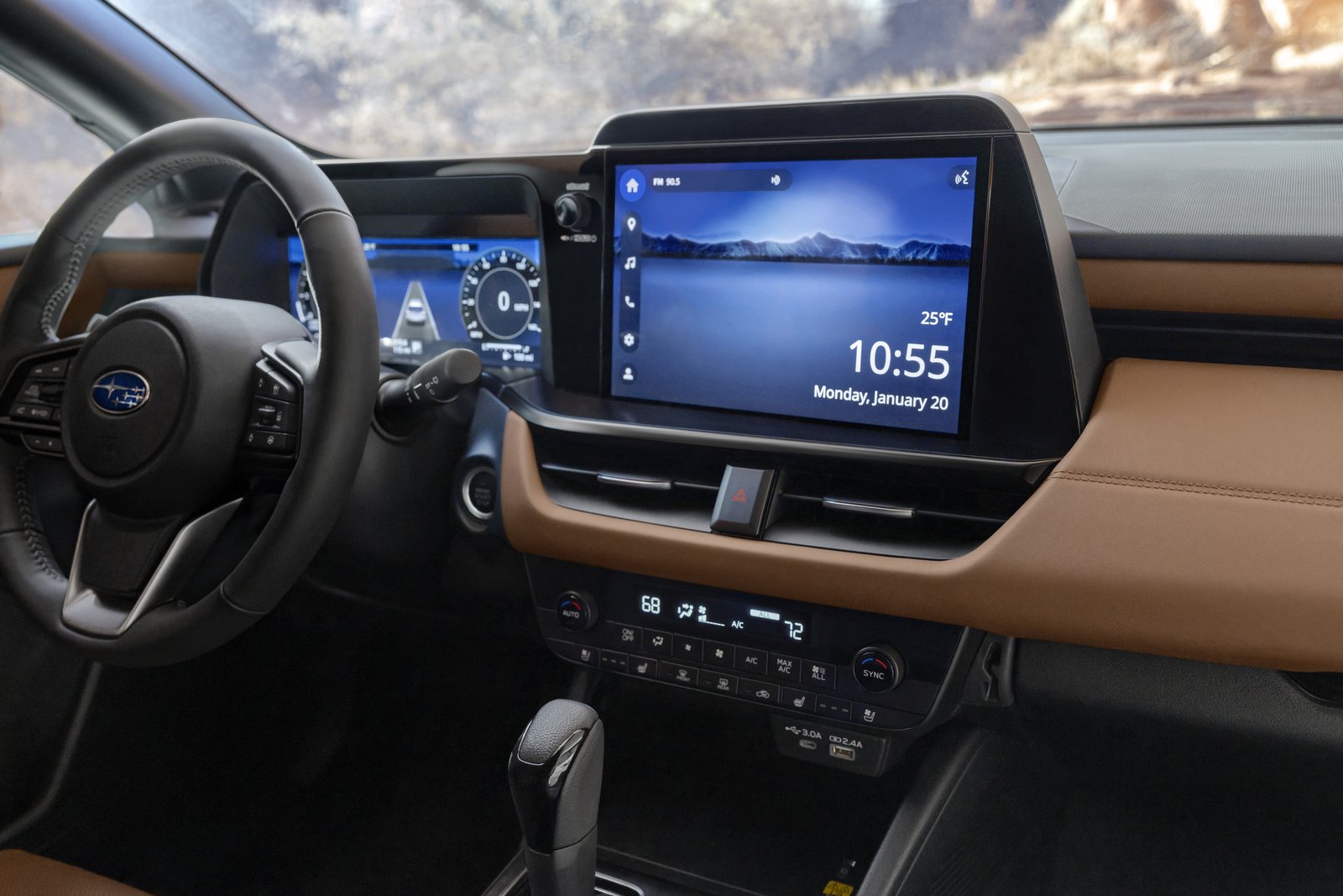 2026 Subaru Outback dashboard with digital gauge cluster and touchscreen