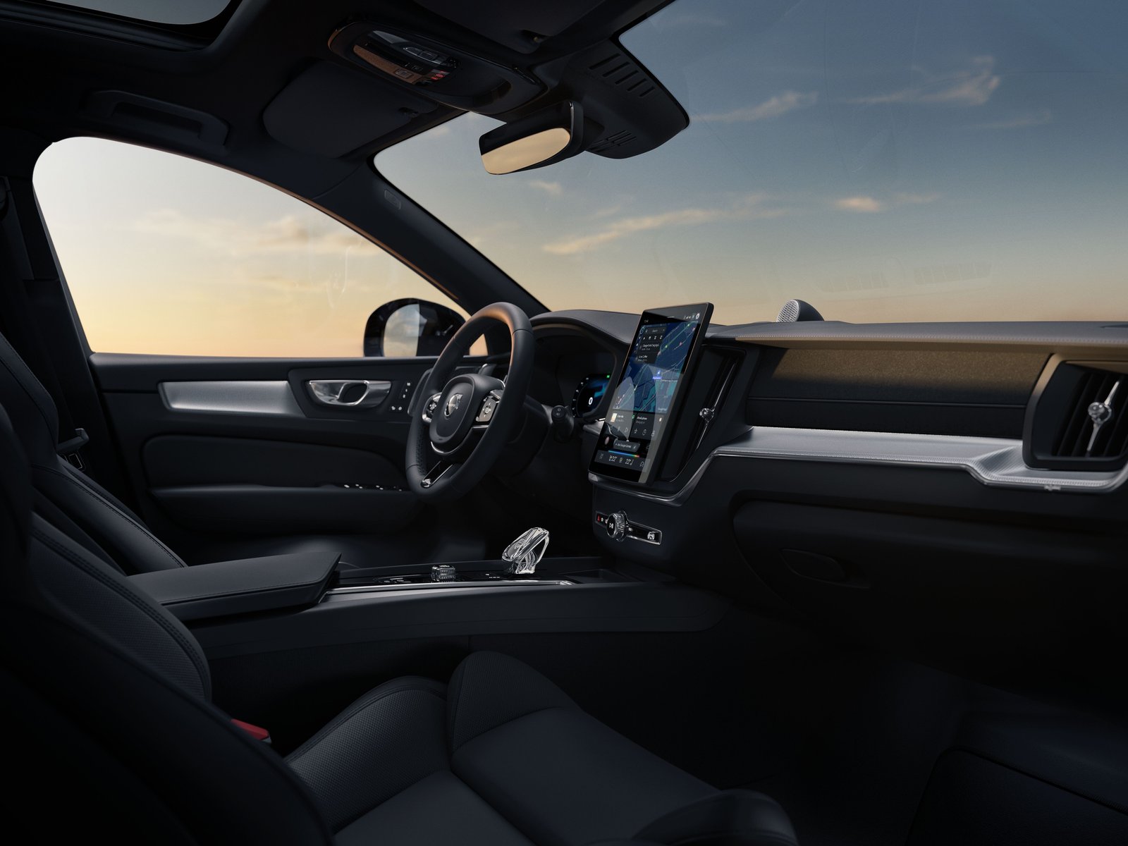New Volvo XC60 interior with 11.2-inch portrait touchscreen