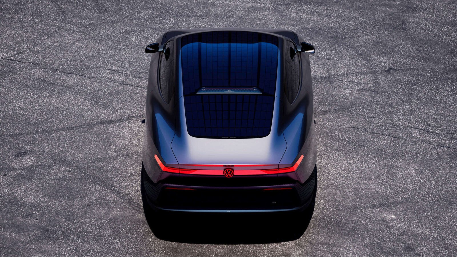 Solar cells in the glass roof and tailgate of the Mission Efficiency