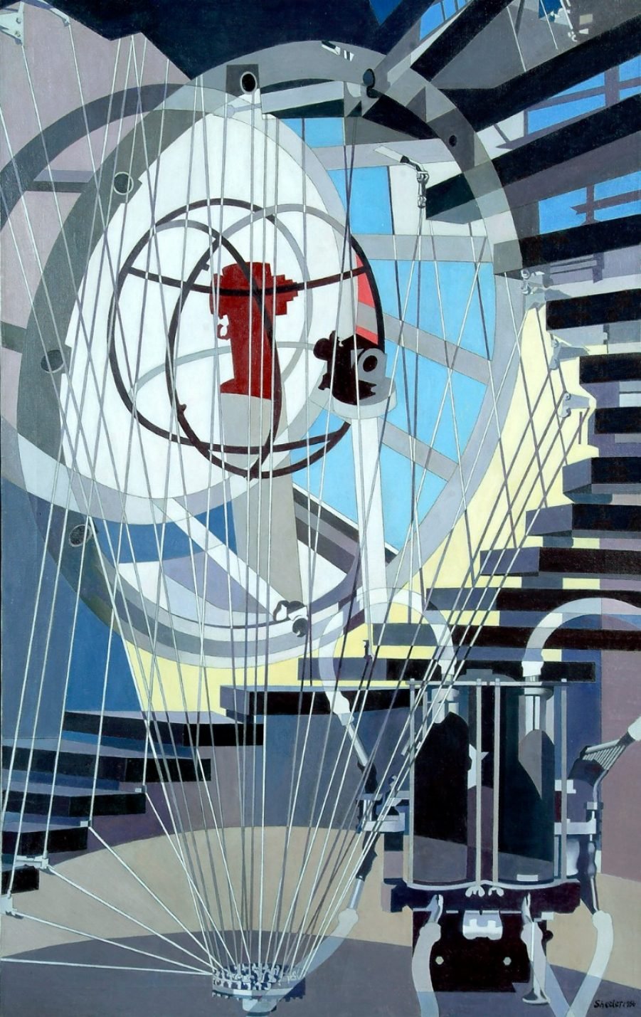 Charles Sheeler's 1956 painting General Motors Research
