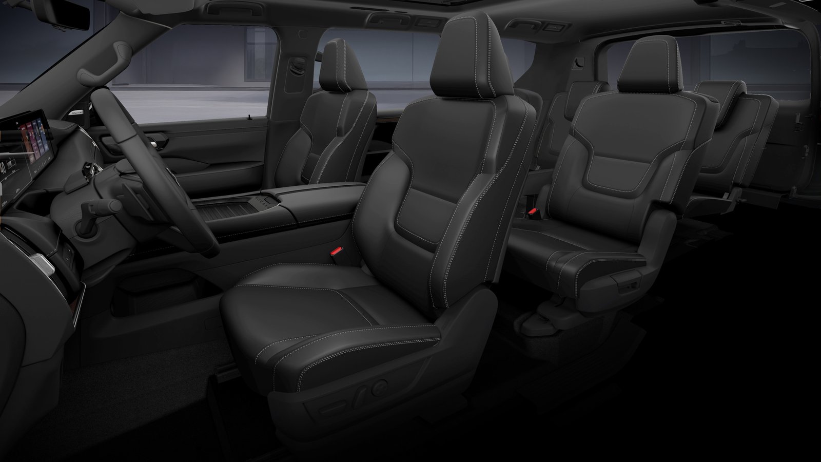 Black leatherette seats in the 2027 Nissan Armada Dark Armor