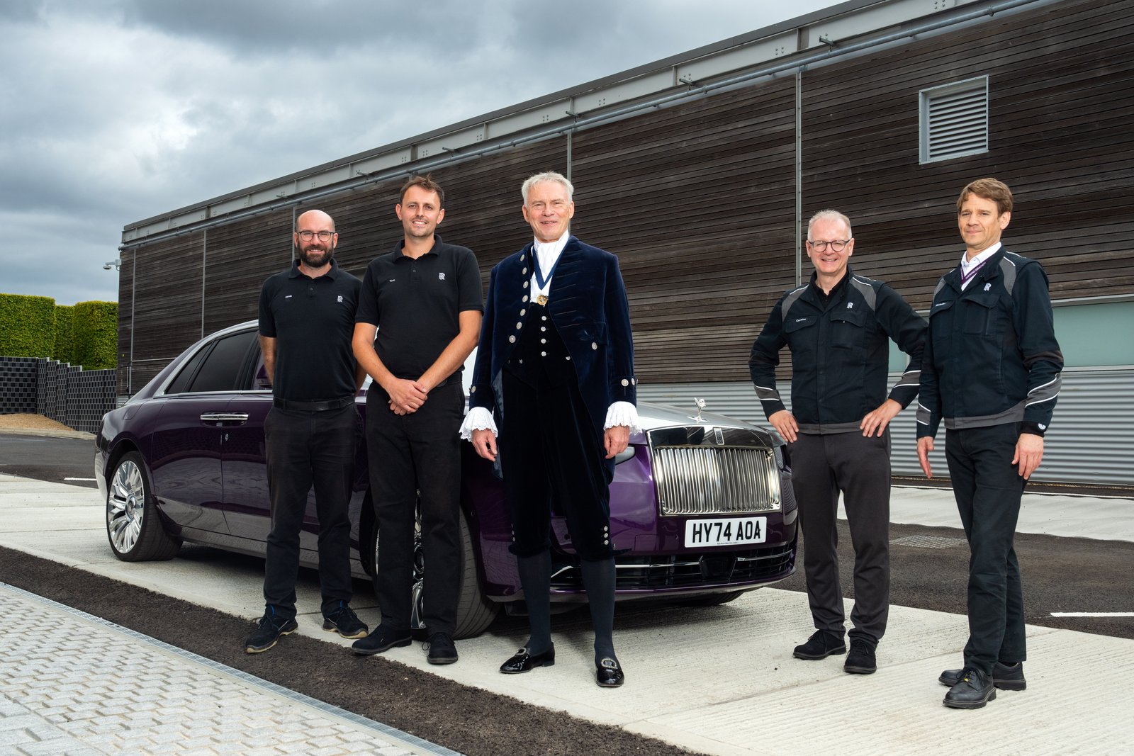 High Sheriff of West Sussex with Rolls-Royce engineers at the Testway opening