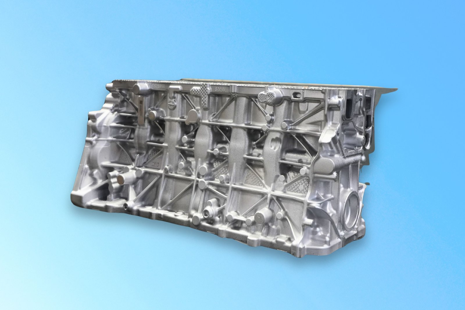 Aluminum engine crankcase cast at BMW Plant Landshut
