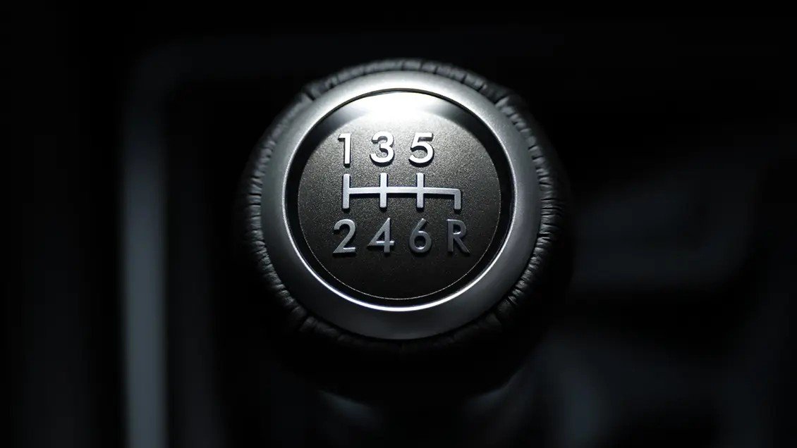 Six-speed manual shift knob in the Subaru WRX STI Sport