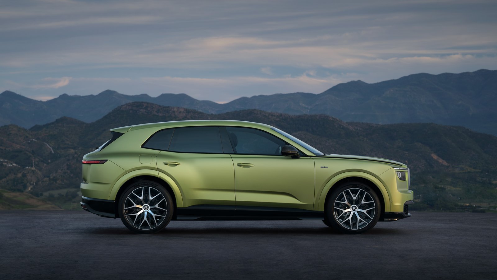 Bentley Torcal side profile against mountains