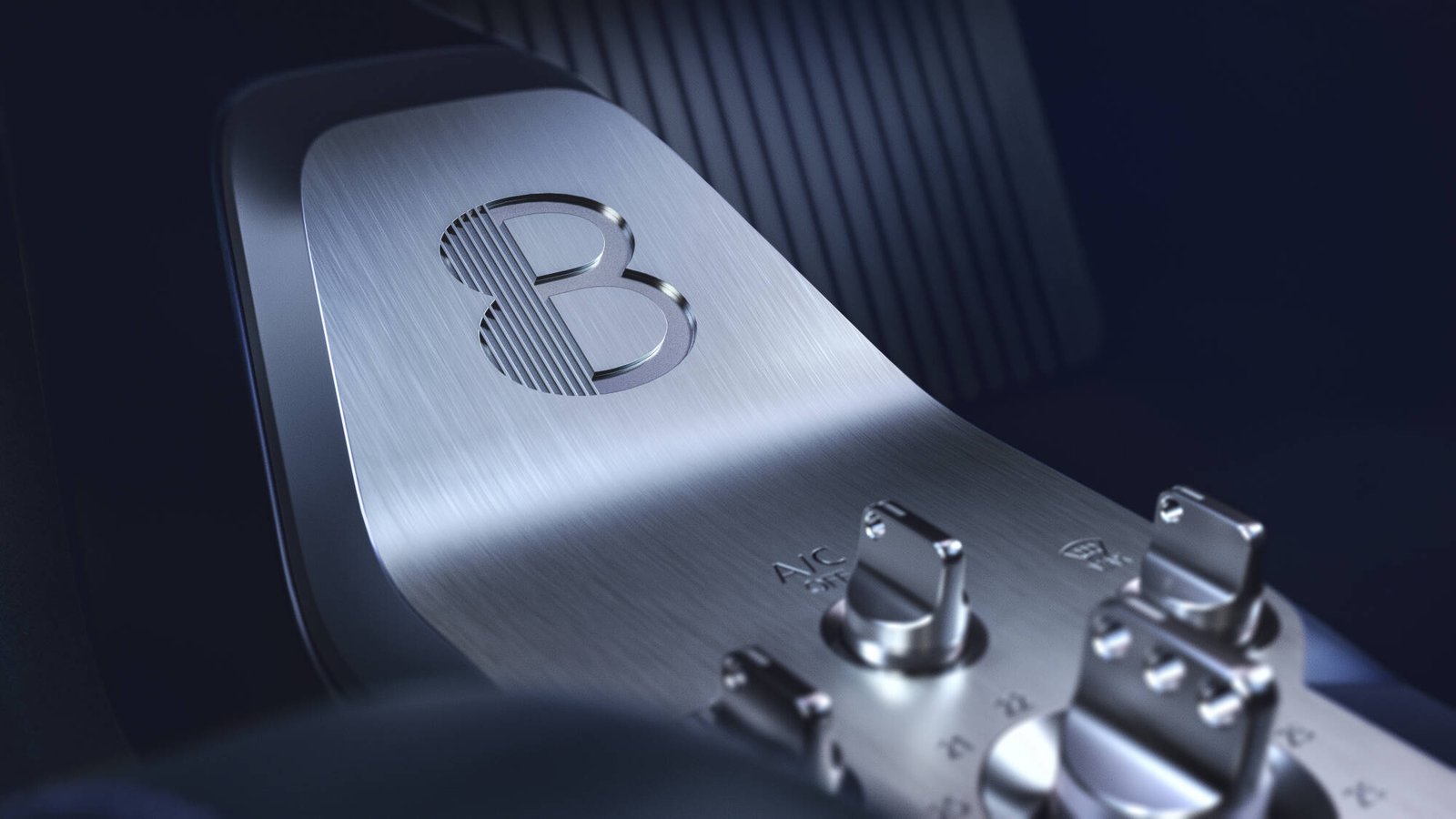 Eight-segment 8 emblem on Renault 8 Gordini Concept center console