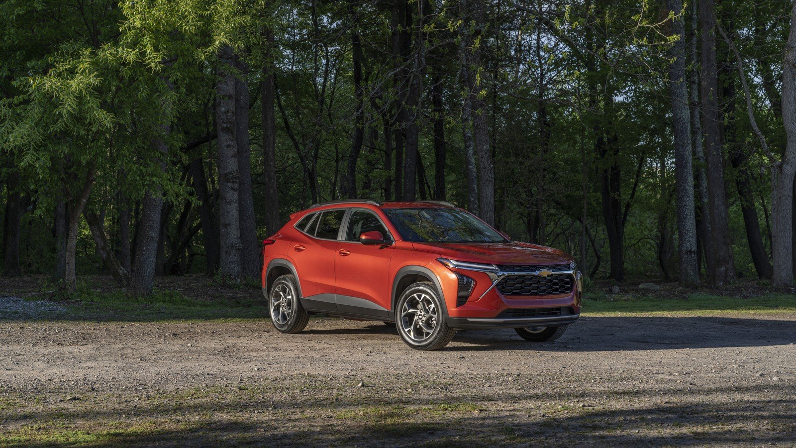 Chevrolet Trax LT front three-quarter view on a gravel road