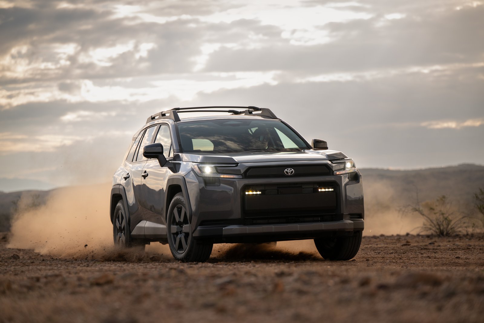 2026 Toyota RAV4 Woodland driving on a dirt road
