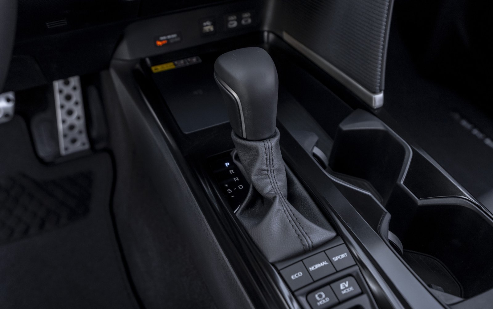 2027 Toyota Camry SE shifter with ECO, NORMAL, SPORT, and EV Mode buttons