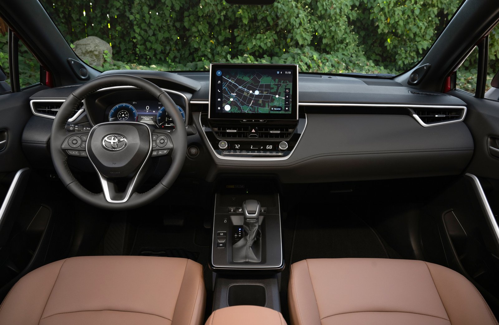 Toyota Corolla Cross dashboard with 10.5-inch touchscreen and digital cluster