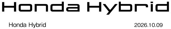 Honda Hybrid wordmark logo for the next-generation hybrid system
