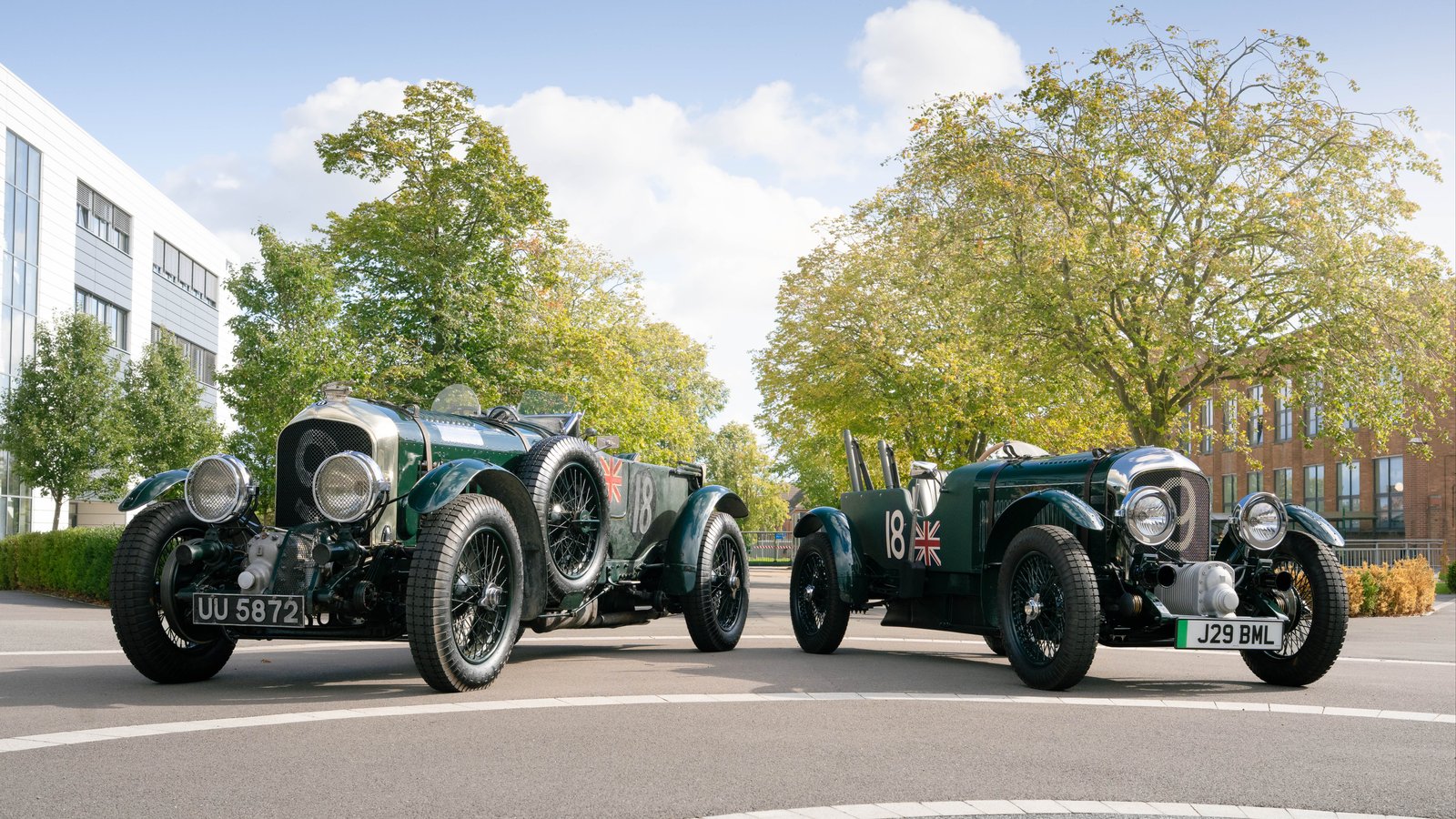 Original 1929 Bentley Blower beside the 85 percent scale Blower Jnr