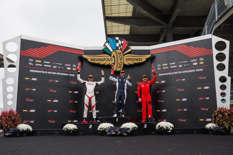 Peter Dempsey on the top step of the Indianapolis podium