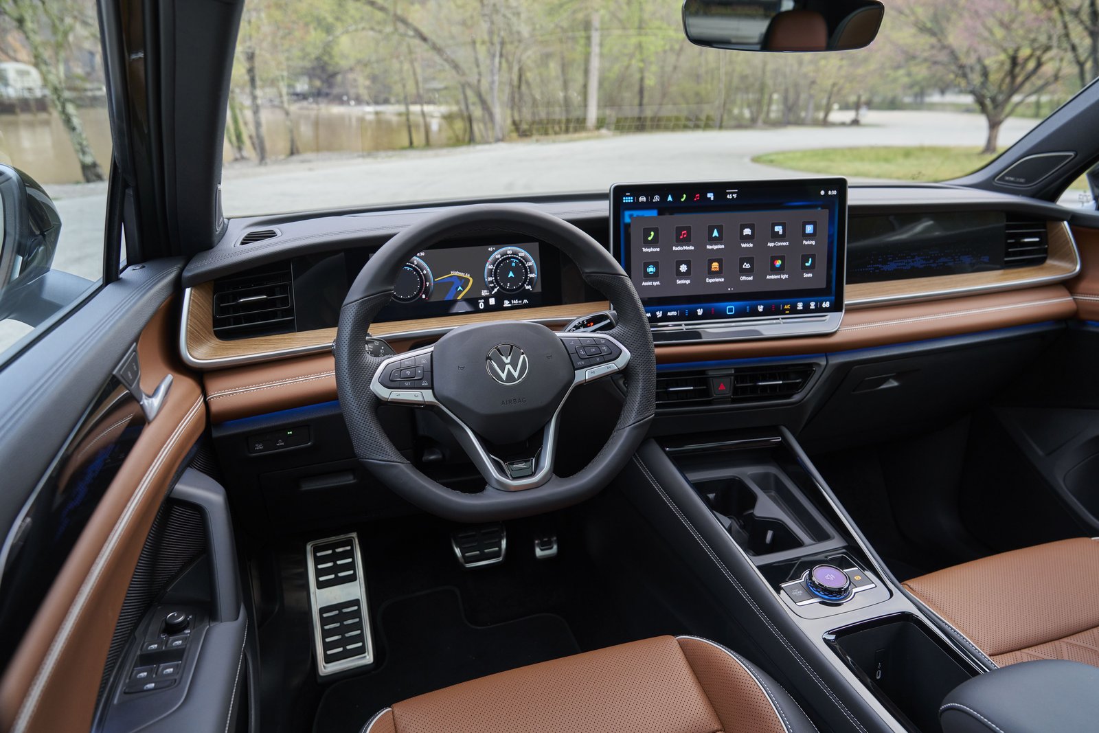 2026 Volkswagen Tiguan SEL R-Line Turbo dashboard with digital cockpit and center touchscreen
