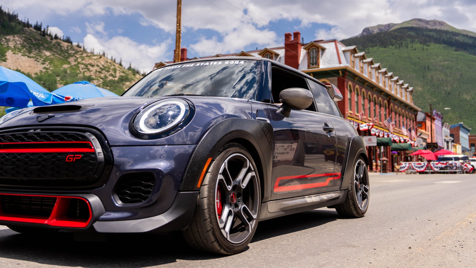 MINI Countryman wrapped in Camp MINI rally livery from 2024