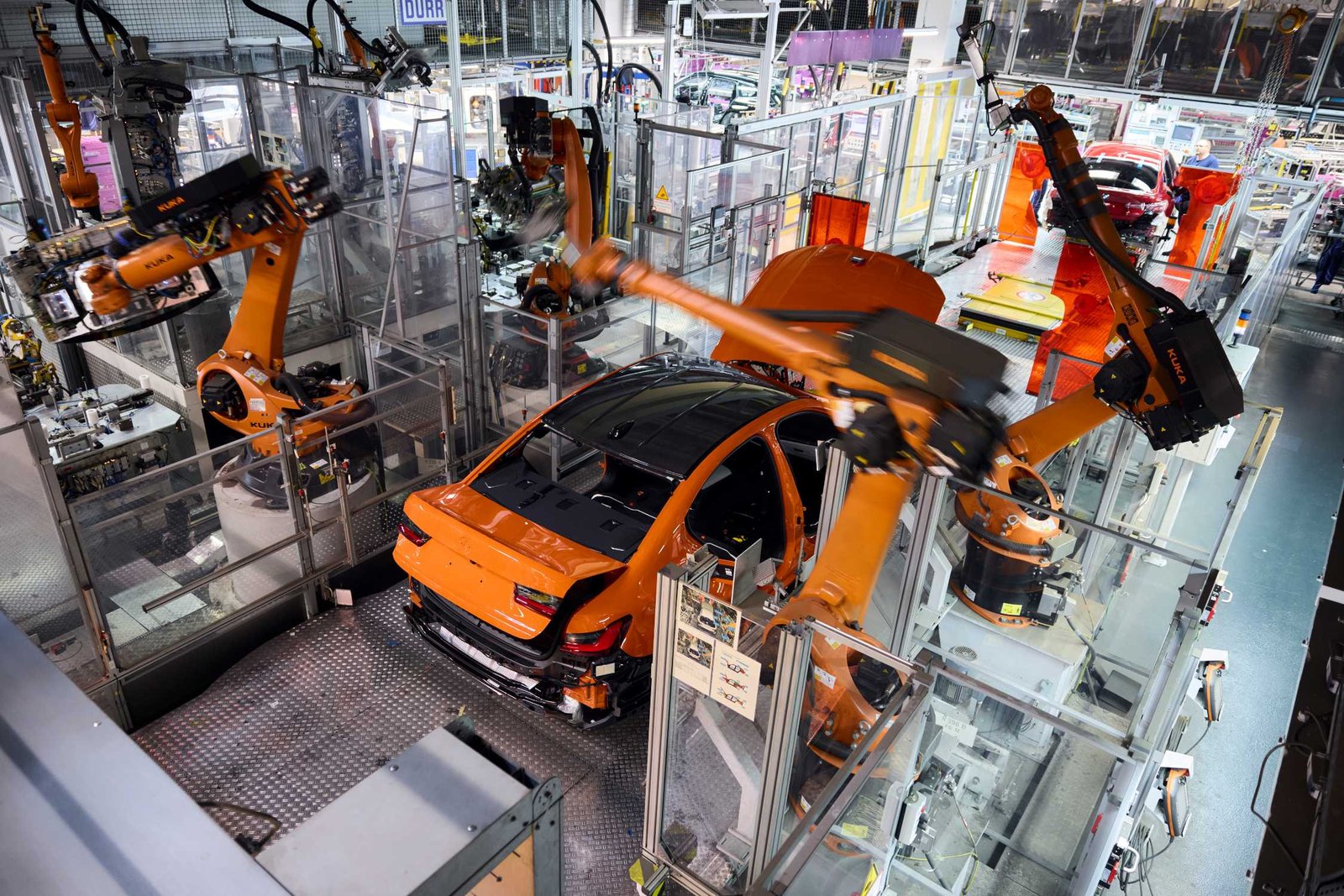 Robots working on the milestone BMW M3 at Plant Munich