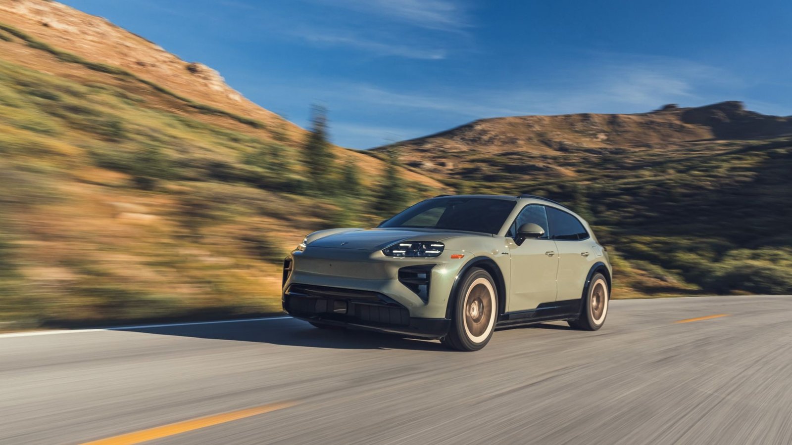 Porsche Cayenne Turbo Electric in Monteverde Metallic in Colorado
