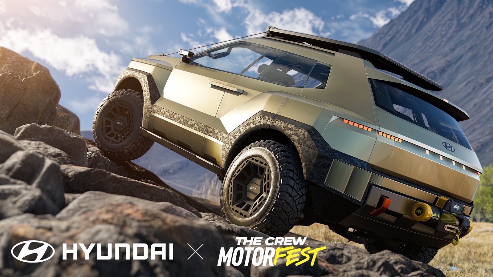 Hyundai CRATER Concept climbing rocks in The Crew Motorfest
