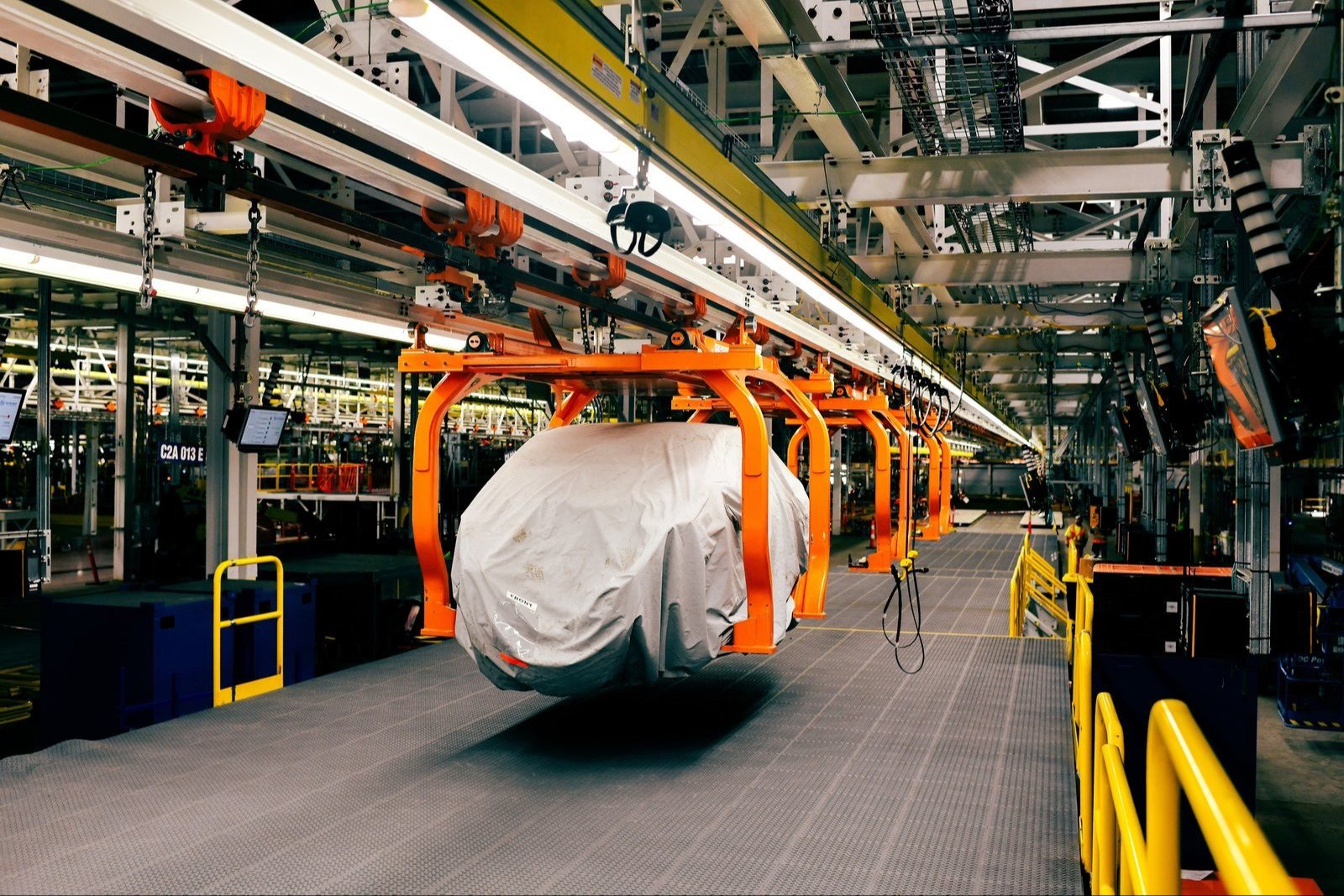 Covered Ford Fathom body on the line at Louisville Assembly Plant