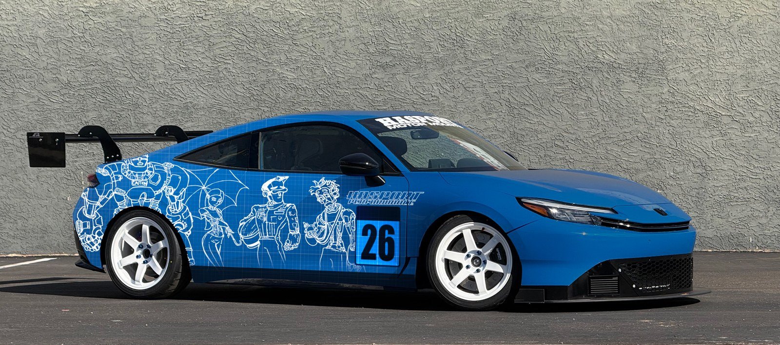 Rendering of the Hasport Honda Prelude Club Racer