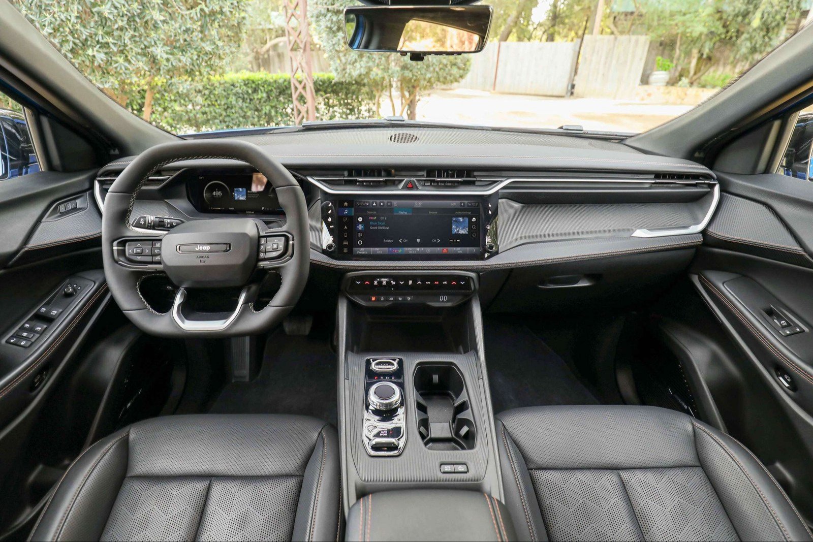 Dashboard of the Jeep Cherokee with 12.3-inch touchscreen