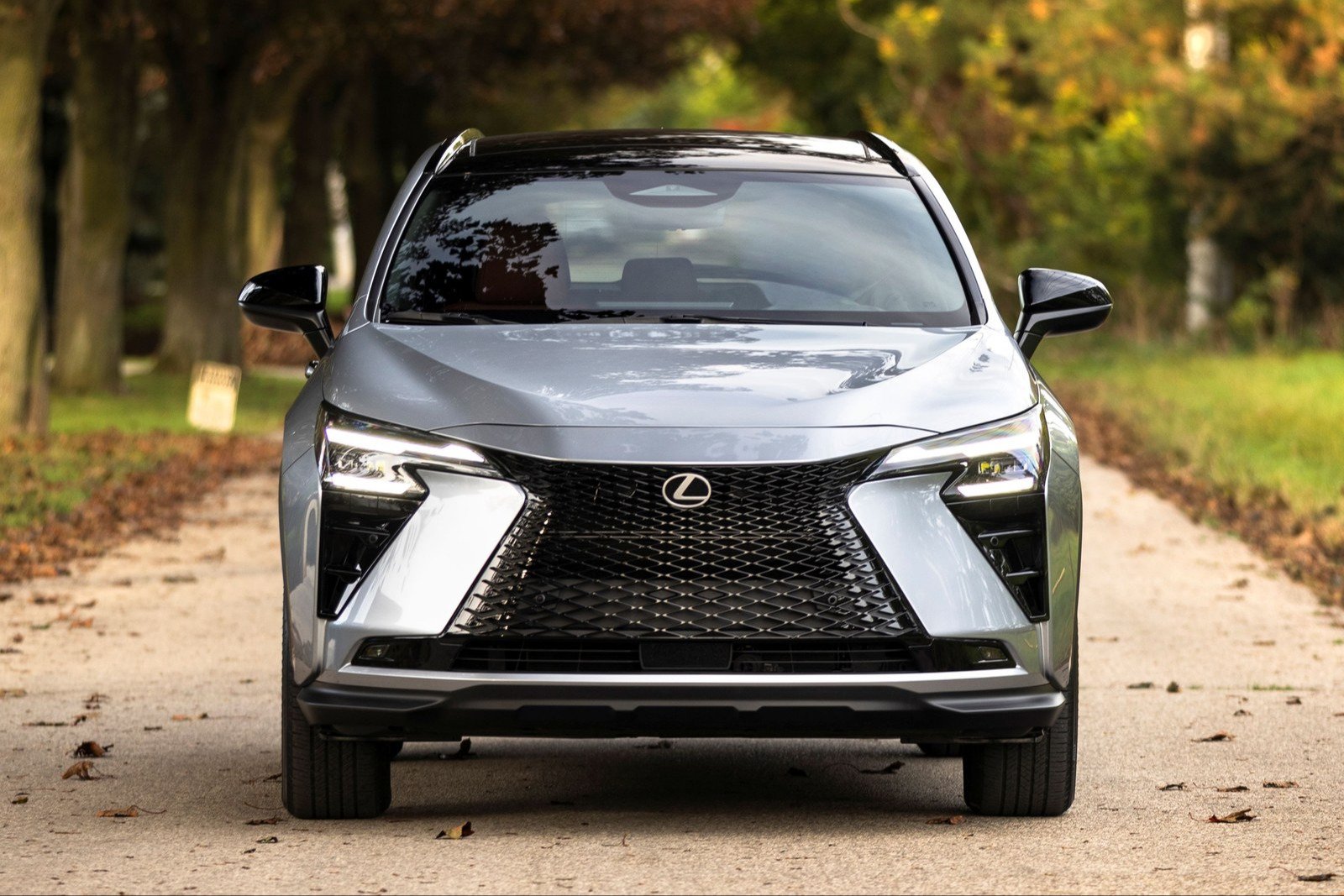 2027 Lexus NX 350h Luxury in Iridium, head-on view