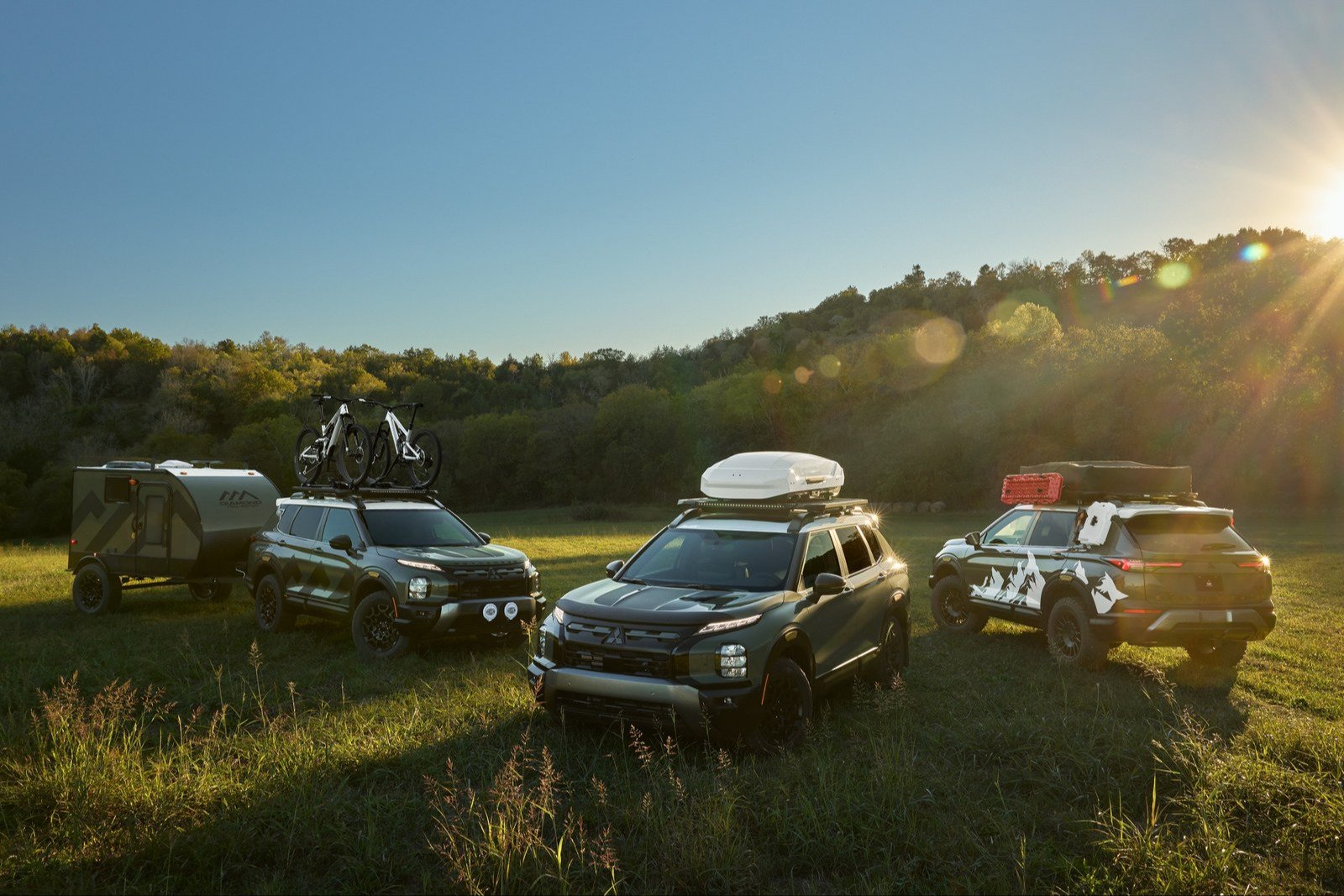 Three 2028 Mitsubishi Outlander Diamond Trail Editions prepared for SEMA