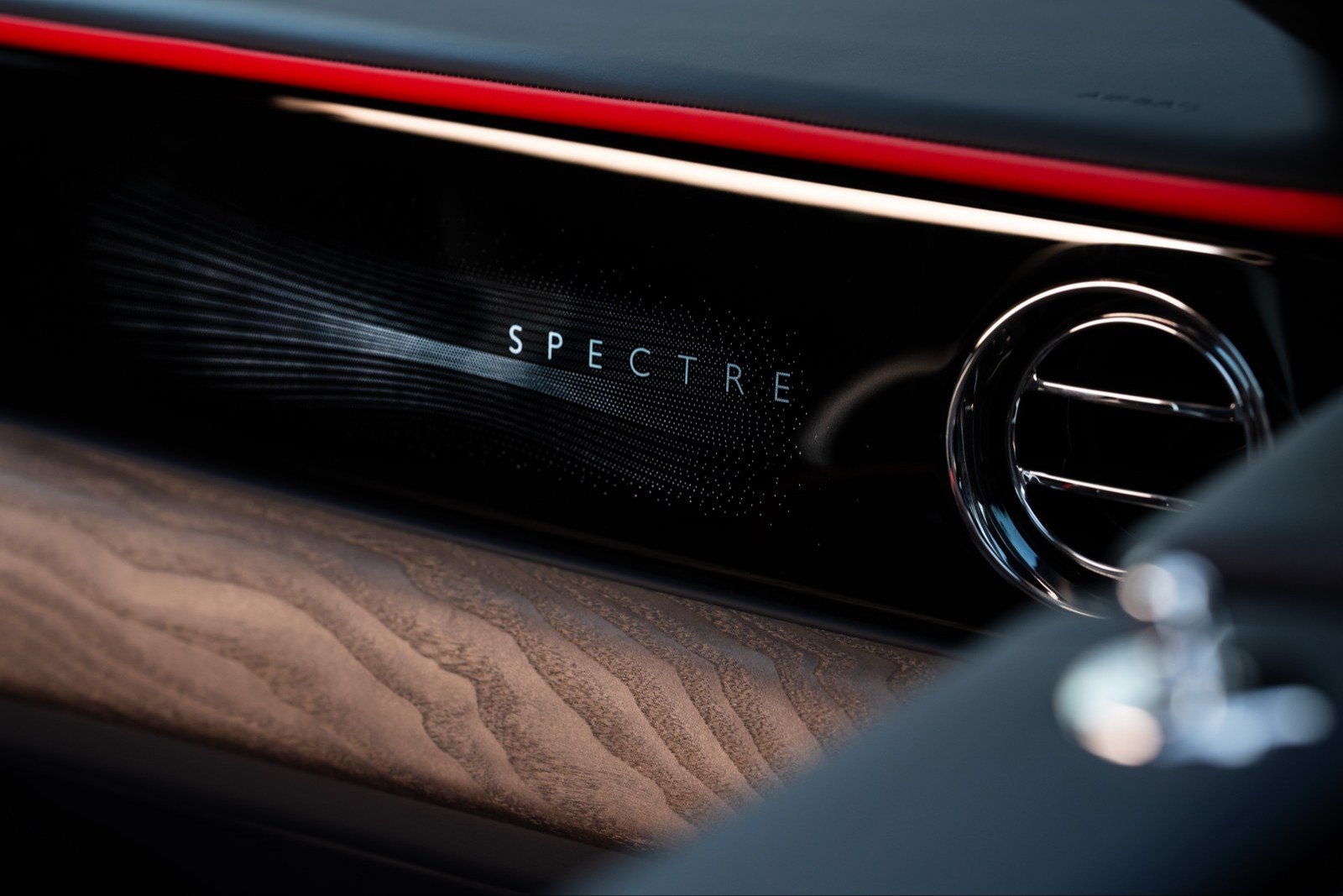 Illuminated Fascia with SPECTRE lettering on the Series II dashboard